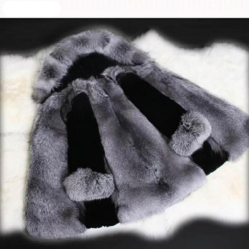 Women Fashion Plus Size Solid Long Sleeve Fur Neck Pockets Coat Jacket