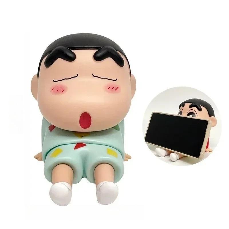

Crayon Shin-Chan Аніме Фігурка Тримач для телефону Kawaii Настільні прикраси Підтримка телефону Mini GK Collection Декорація Іграшки Подарунки для дівчат