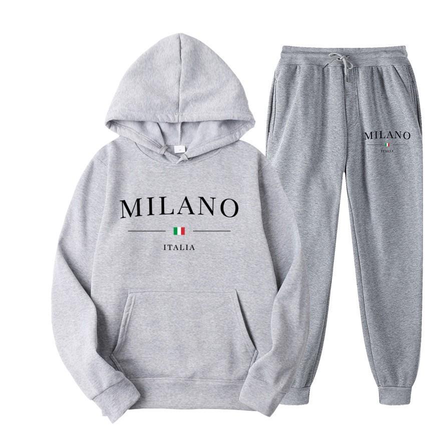 Sweat à capuche et pantalon de jogging en polaire décontracté deux pièces pour hommes et femmes, ensemble de commerce extérieur en gros
