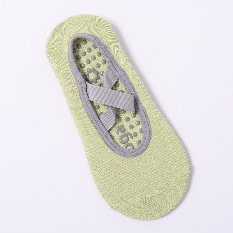 Five-Finger Anti-Slip Gel Dot Yoga Socks with Open-Toe Straps One Size