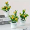 1/4PCS Artificial Flowers Bonsai Vase Home Table Mini Potted Festival Wedding Decor Diy Ornamental Flowerpot Bathroom Windowsill