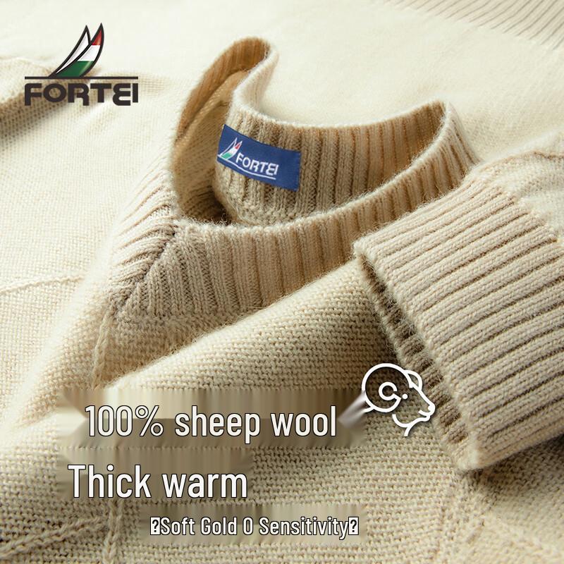 Men's 100% Merino Wool Heavyweight V-Neck Sweater