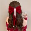 Neuer roter Kristallschleifen-Kopfschmuck für Damen Braut Verlobung Hochzeit Haarnadel Haarspange Koreanische Mode High-End Haaraccessoires