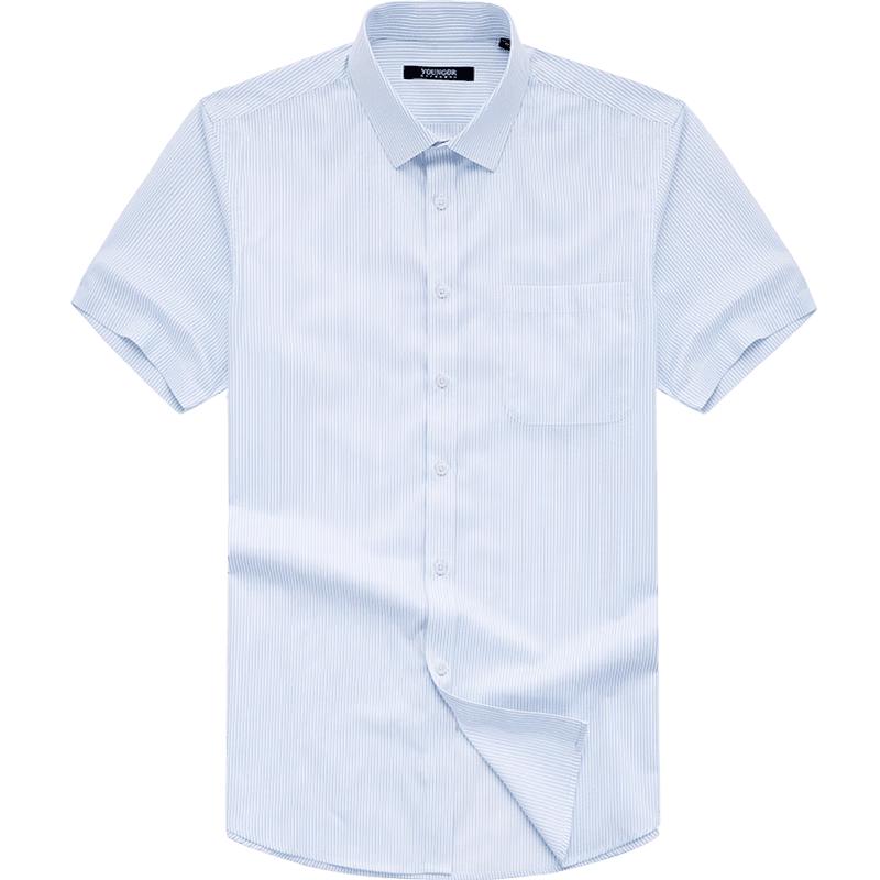 YOUNGOR Men's Business Casual Short Sleeve Shirt