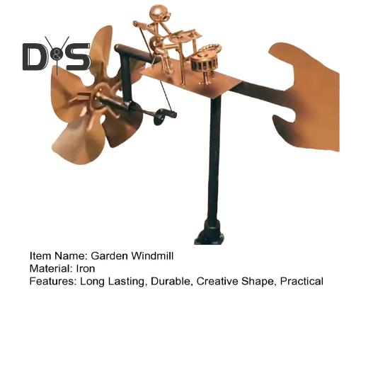 Schlagzeuger-Windmühle, Gartendekoration, wetterbeständig, handgefertigt, Metall, Percussionist, Musik-Windmühle, Statuen, Ornament