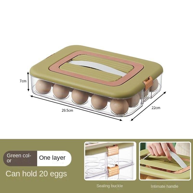 Küche Ei Lagerung Box Schublade Typ Behälter für Eier Einstellbare Zeit Organizer Fall Küche Kühlschrank Anordnung
