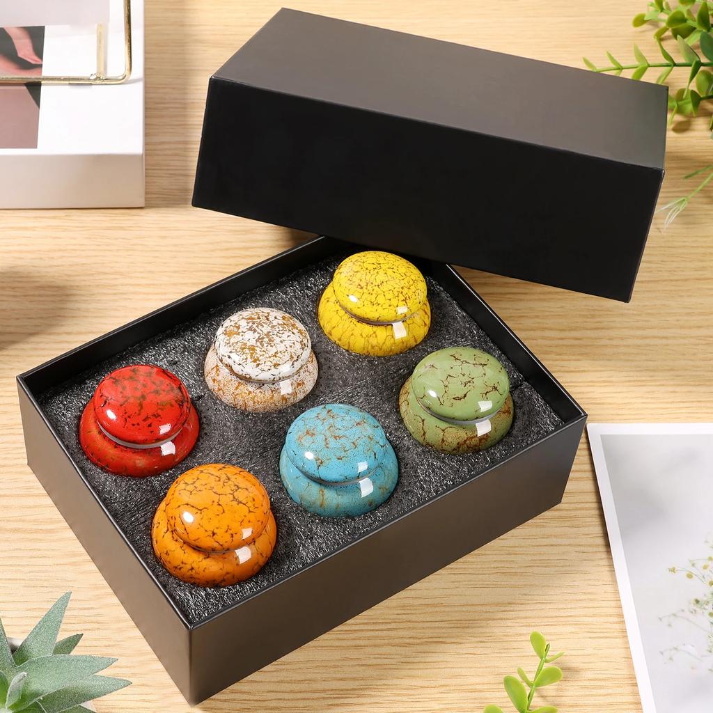 6/4Pcs Small Urn Memorial Small Animals Urn Seal Pot For Sealed Cremation Funeral Ashes Keepsake Fireplaces Burial Color Ceramic