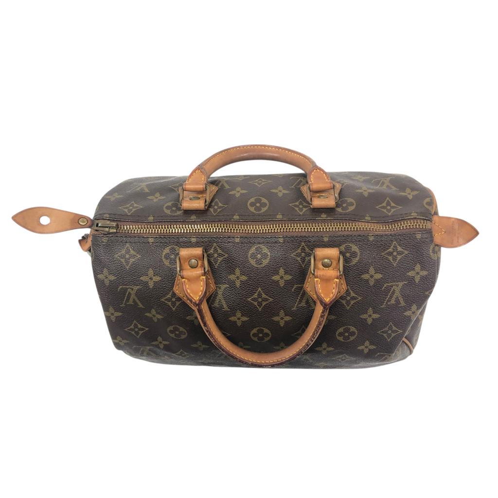 Used Louis Vuitton Monogram Speedy 30 M41526 Boston Bag Authentic 1211