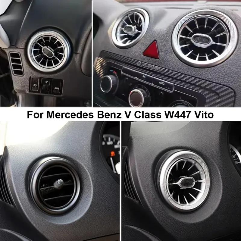 Refit Car Front Interior Dashboard A/C Air Outlet Turbo Conditioning Vent For Mercedes Benz V Class W447 Vito A4478308502