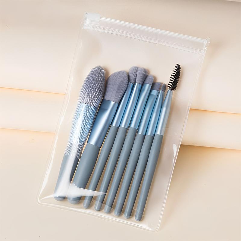 

8 Pcs Makeup Brush Set Makeup Concealer Brush Blush Loose Powder Brush Eye Shadow Highlighter Foundation Brush Beauty Tools синий