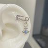 1 PCS New Fashion Cute Pink Zircon Crystal Ear Bone Nail 316L Medical Titanium Steel Earrings for Women Punk Jewelry