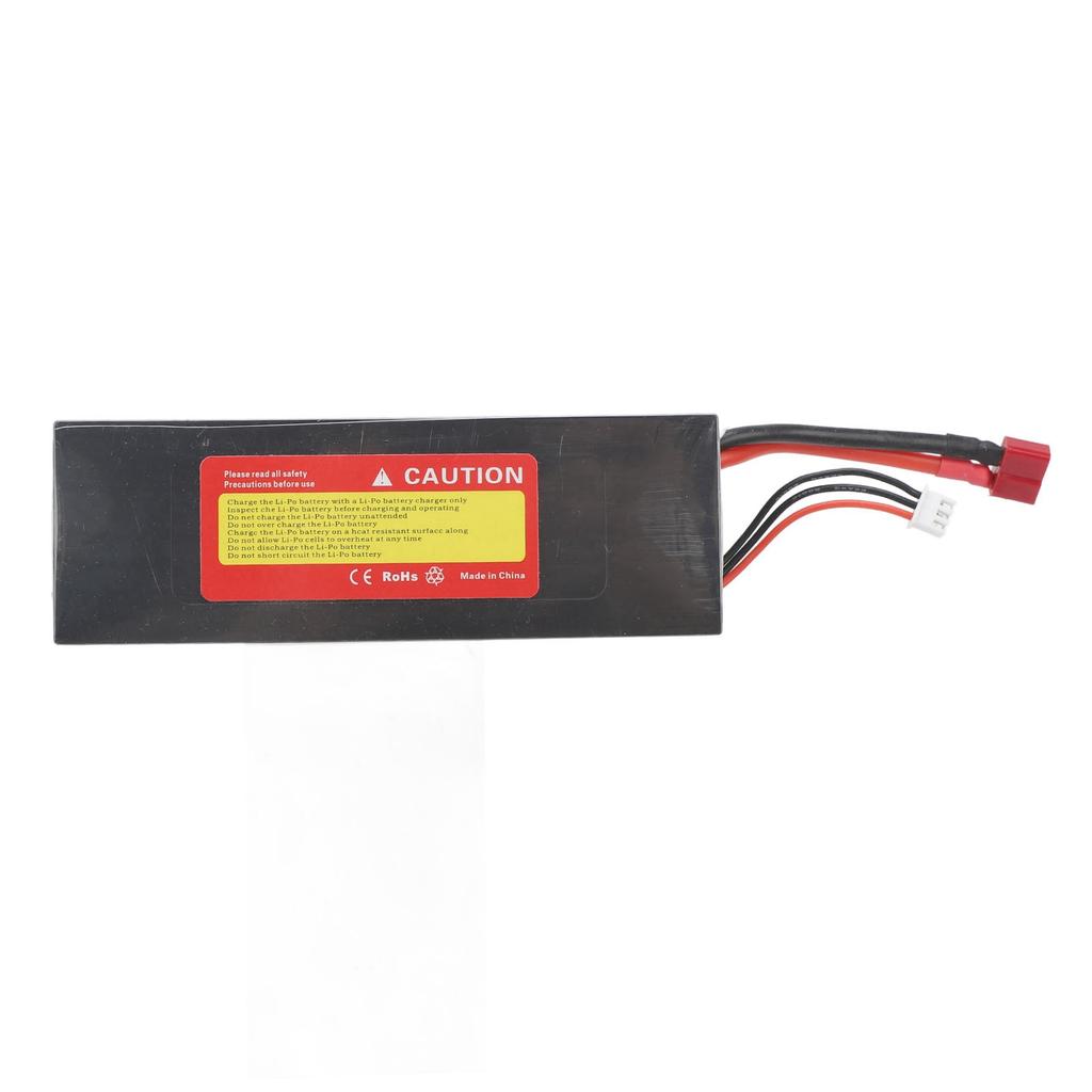 7.4V Lipo Battery 5200mAh 2S 50C Hard Case Lithium Polymer Battery with T Plug for 1/8 1/10 RC Cars Trucks