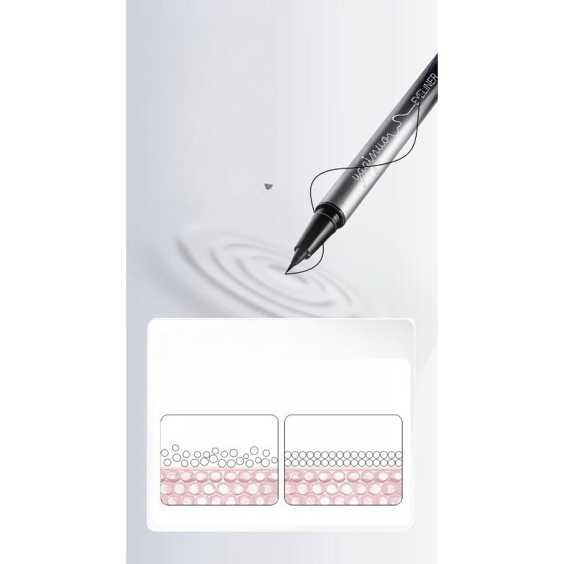 1Pc Slippery Waterproof Eyeliner, Long-lasting Waterproof, Non-smudging and Non-decolorizing, Big Eye Setting Eyeliner Pen
