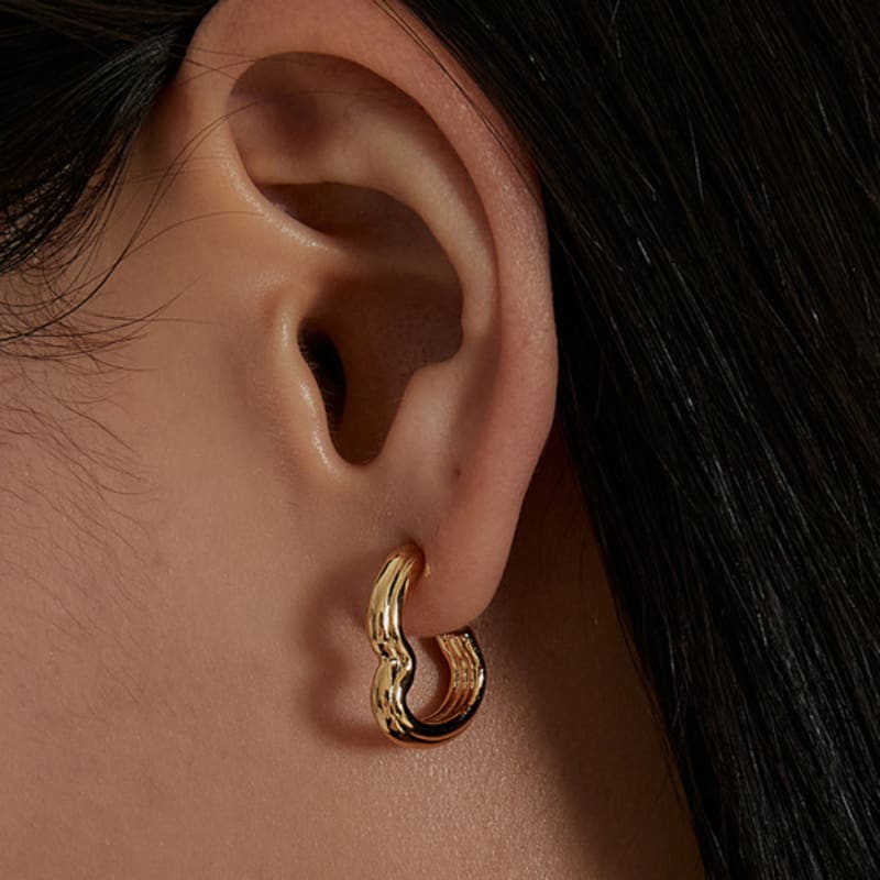 Invisible Collage OUTLINE MATIERE EARRING_GOLD