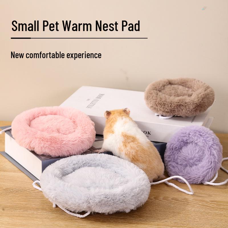 Universal Round Pet Nest: Hamsters, Rats, Guinea Pigs - All-Season Deep Sleep Pad