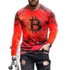 Men's Long Sleeve T-Shirt Personalized 3D Digital Printing Casual Outer Wear Bottom Crew Neck T-Shirt