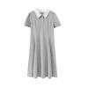 College Style Age-reducing Polo Collar Dress 2026 Summer Large Size Women's Clothing Waist and Thin Long Short Skirt 234421