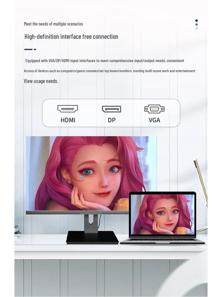 24" Bezel-less High Refresh Rate Gaming Monitor with HD LCD Screen (Available In 19"/22"/27")