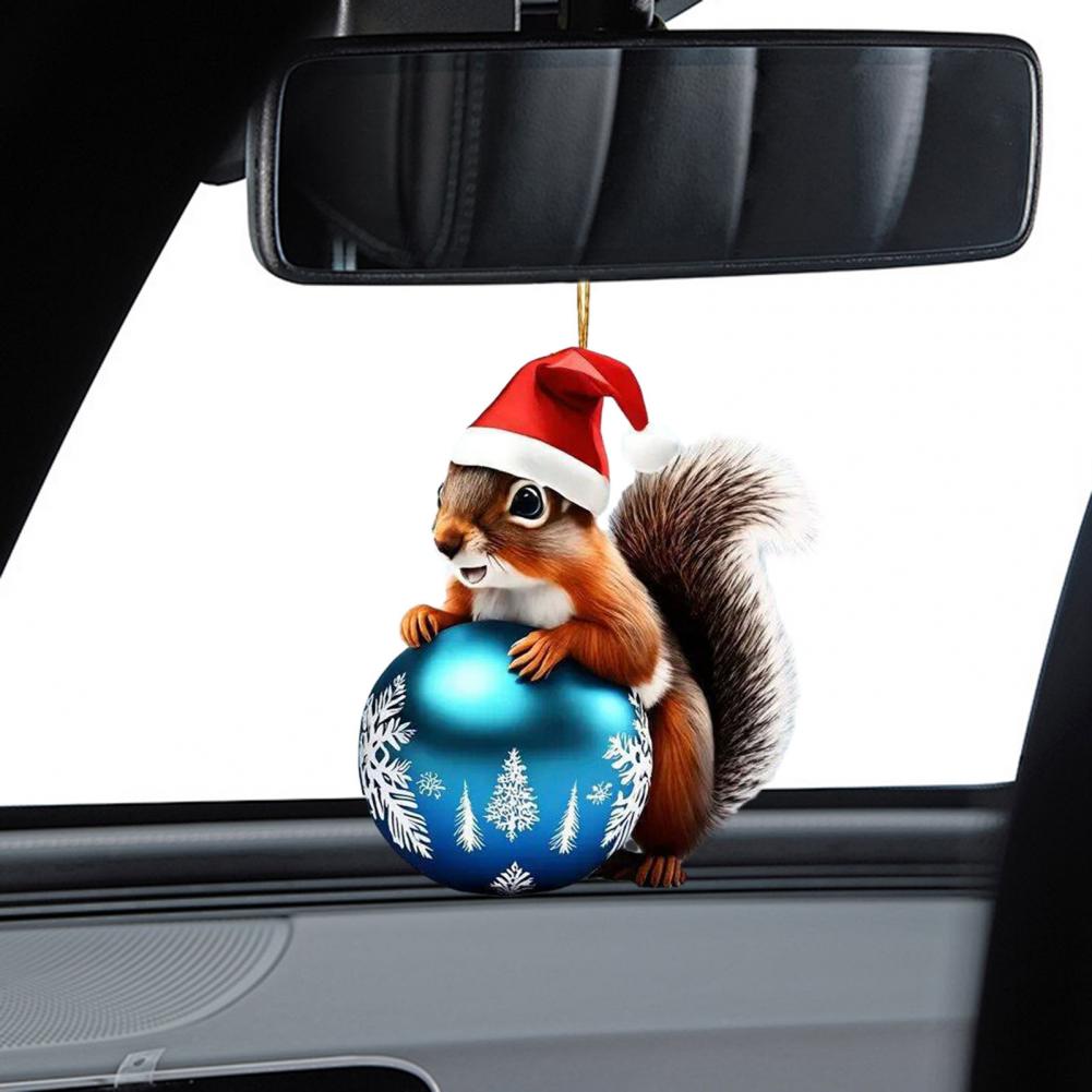 Niedlicher Hängeornament mit Eichhörnchen-Motiv, Autoanhänger mit Umhängeband, einfach aufzuhängen, vielseitiger Taschenanhänger, Schlüsselanhänger-Dekoration