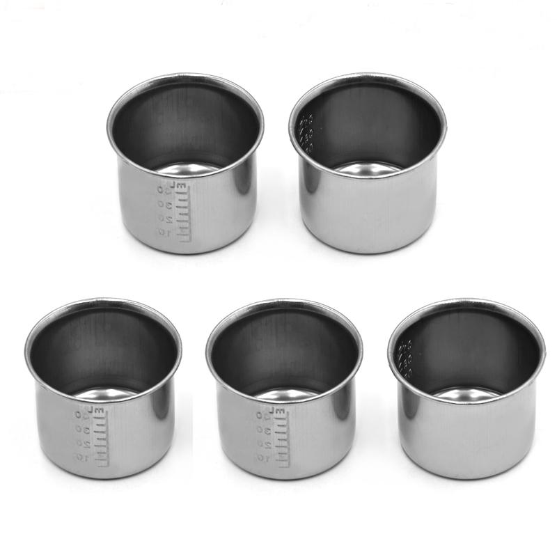 5pcs Medical Stainless Steel Medicine Measuring Cup with Scale 40Ml Small Medicine Cup Dental Tools