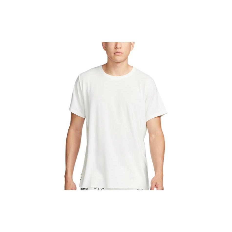 Nike T Shirts Men's White Crew Neck Moderate Straight Fit DM8142-133