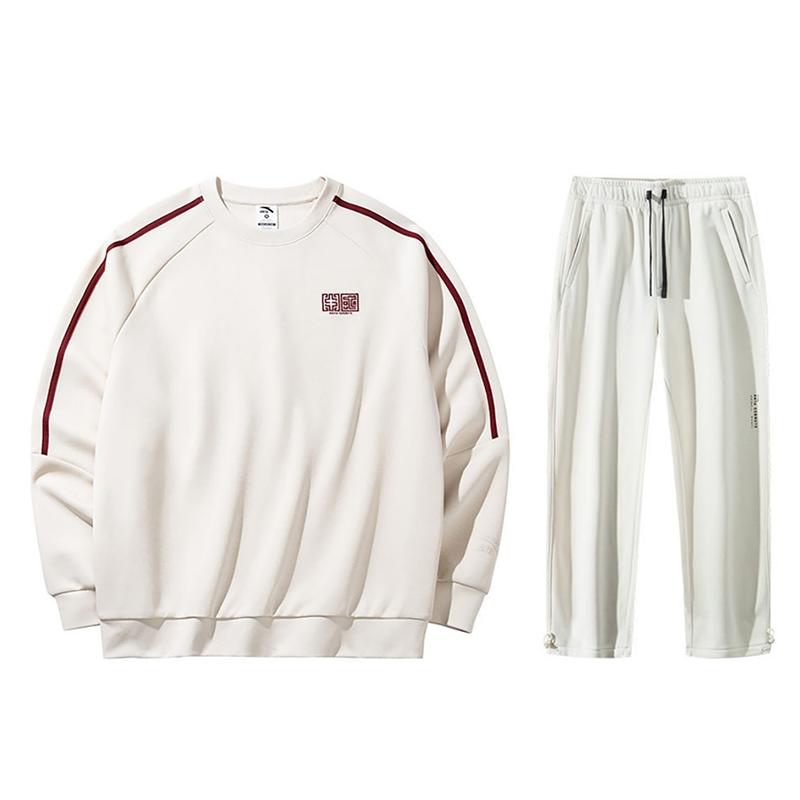 

Anta Long Sleeve Round Neck Knitted Casual Sports Suit Men suits 972438705-1+152447339N-1 M