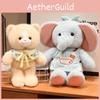 Elephant Plush Sheep Toys With Striped Apron And Bow Decoration For Kids Gift
