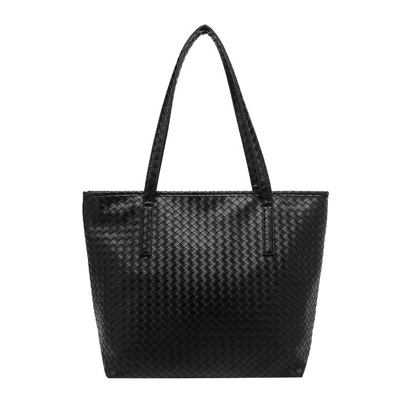 Bag women's 2025 Korean version of the commuter college's new tote bag women's bag summer large-capacity one-shoulder tote woven bag