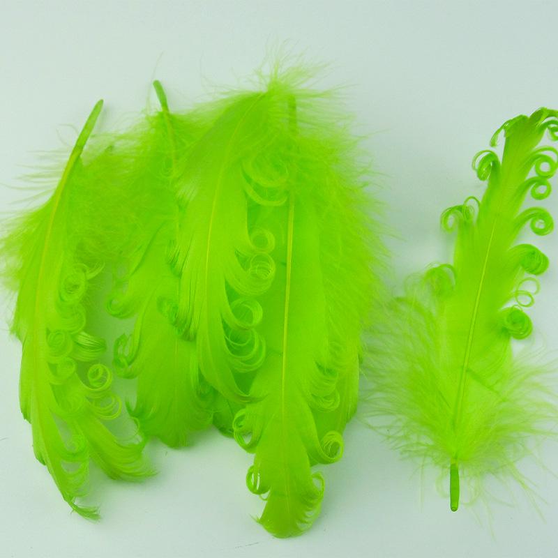 DIY Handmade White Large Curly Feather Accessories for Hats, Clothing, and Bags