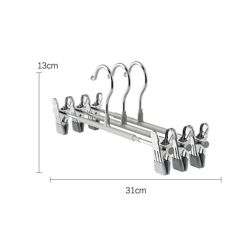 Pants Hangers with Clips 5Pack Adjustable SkirtHangers for Women Non-Slip Trousers Hanger for Jeans Clothes Hangers for Pants