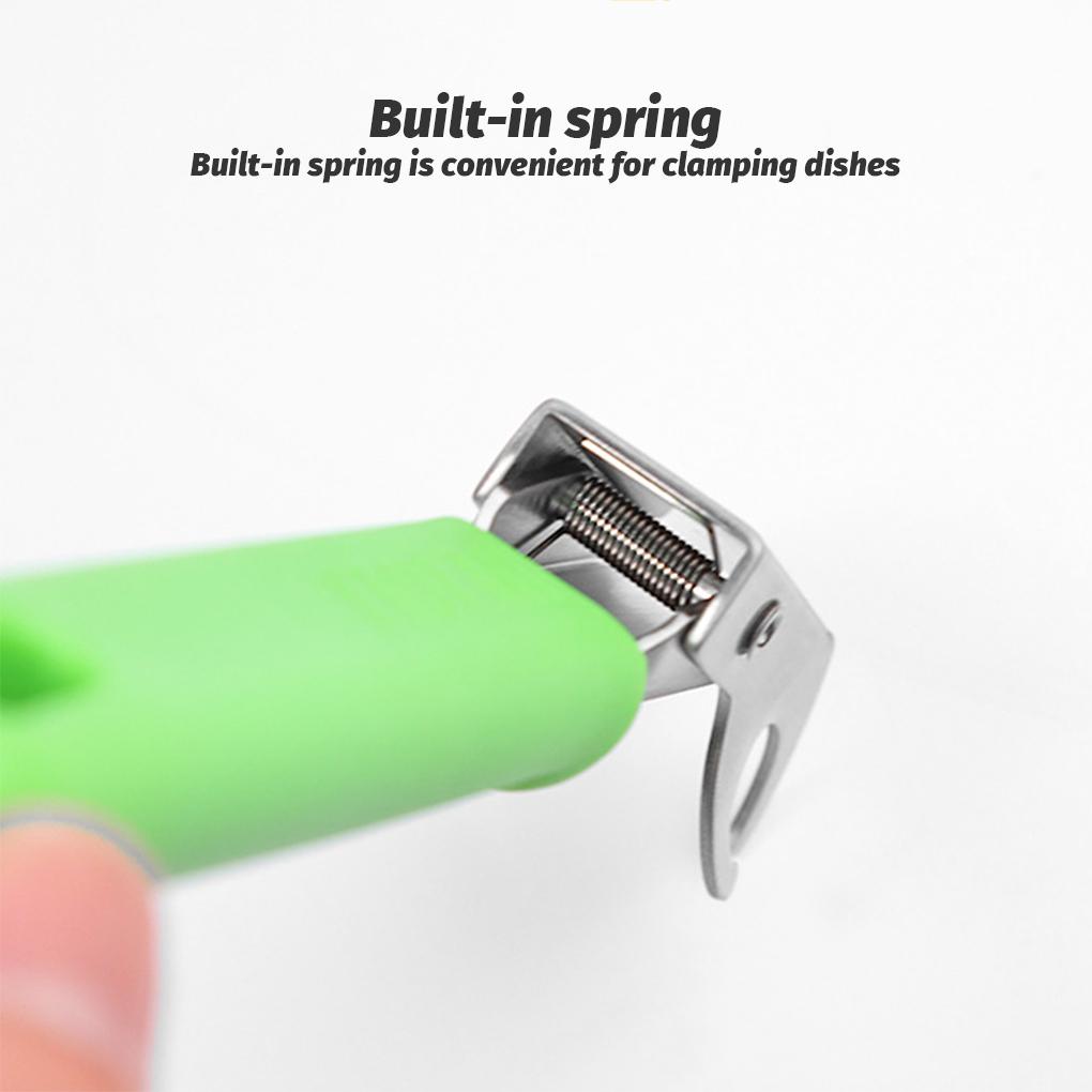 Dish Clip Pan Grip Bowl Clamp Fine Workmanship Long-lasting Long Handle Thicken Design Crockery Anti-scalding Plate Lifter
