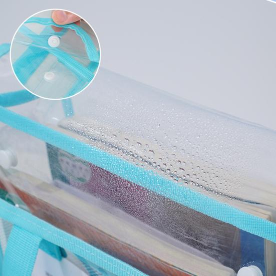 Rozszerzalny Przezroczysty Plastikowy Folder na Dokumenty z Zatrzaskiem Wodoodporny Format A4 Torba na Dokumenty Przenośna Torba na Dokumenty do Biura Szkoły