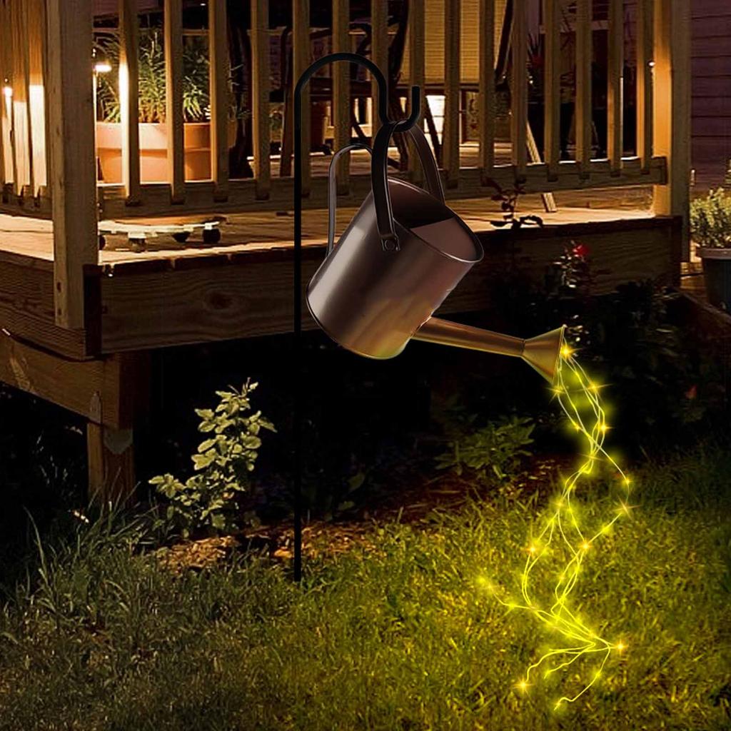 Fairy Lights Watering Can LED Light Star String Lights Decoration Garden Sculptures for Outdoors
