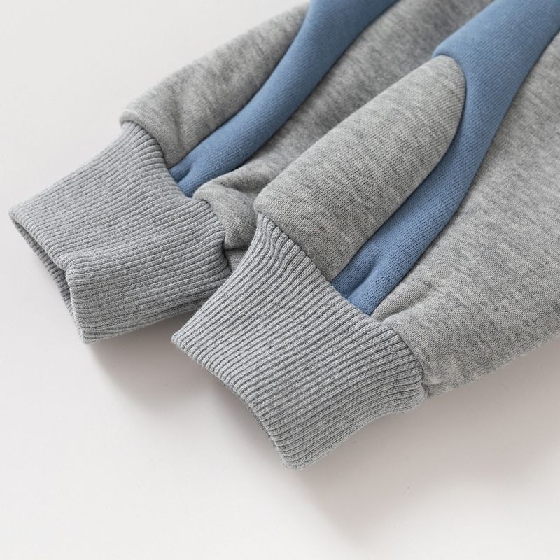 Children's Korean Style Sportswear Fleece-Lined Suit Autumn and Winter Children's Clothing Boys' Loose Sweatshirt Boys' Casual Pants