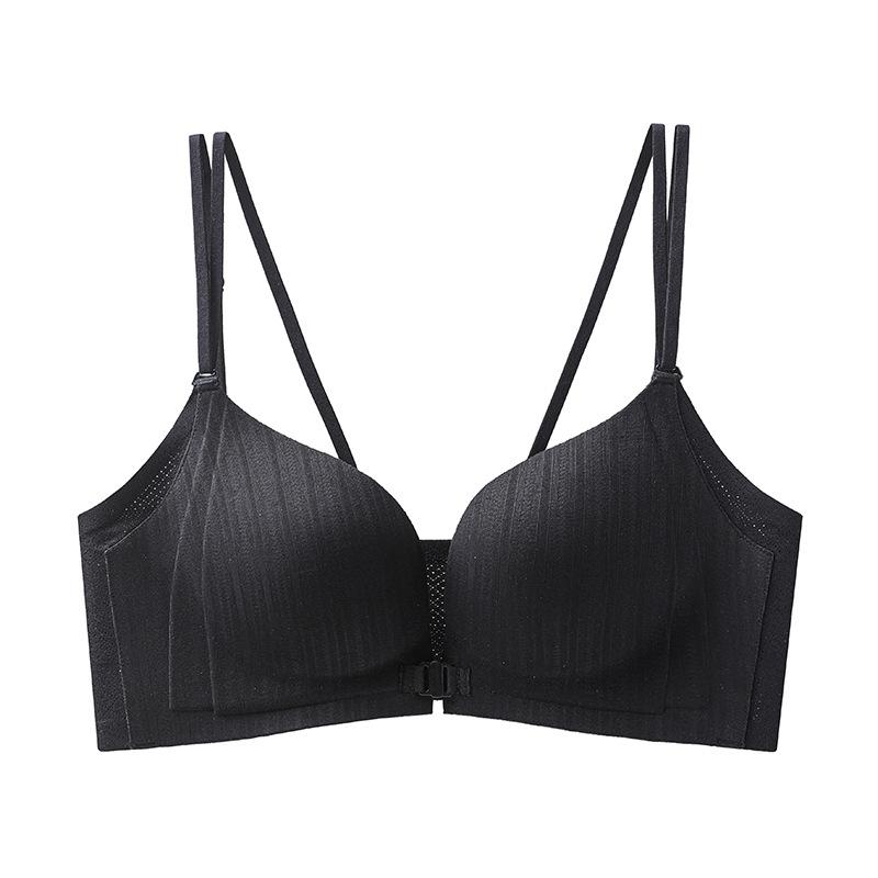 

Adjustable female anti-sagging front buckle seamless cup bra cover sexy thin shoulder straps cross beautiful back Xl【38/85ab recommended 60-67.5kg 】