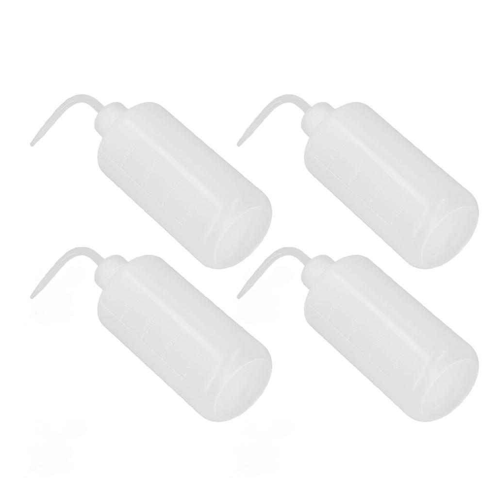 4Pcs 500ml Wash Bottle Plastic Portable Squeeze Safety Washing Bottle with Scales