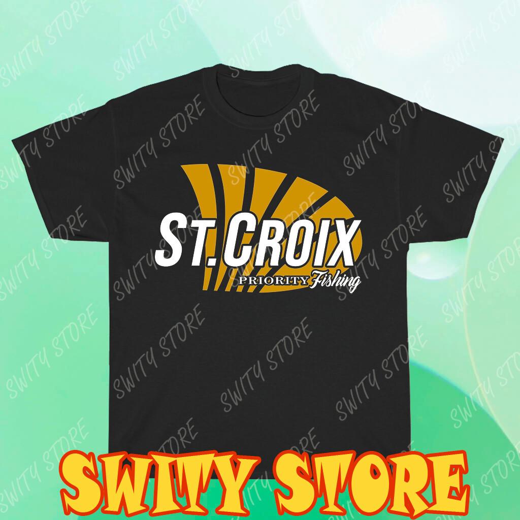 St Croix Fishing Rods Men s Black T-shirt Logo T-Shirt S