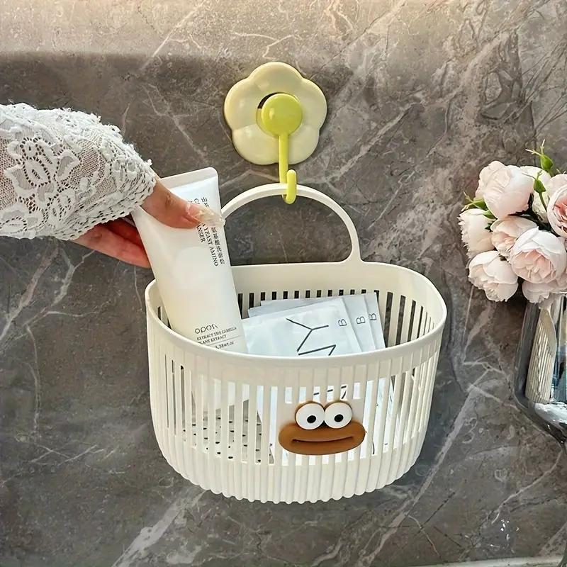 1PCS Small Hanging Basket Storage Basket Bathroom Bathroom Face Towel Storage Basket Kitchen Dormitory Bedside Wall-mounted Hanging Basket