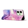 For Oppo Reno14 Pro 5G (China)/Oppo Reno14 Pro 5G (Global) Stand Case Marble Pattern PU Leather Wallet Phone Cover