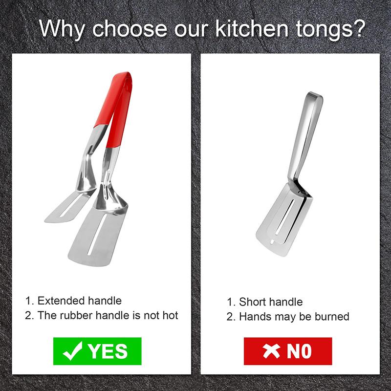 Stainless Steel Steak Clip Pancake Barbecue Spatula Clip BBQ Tongs Frying Fish Spatula Clip Bread Clip Household Kitchen Tools