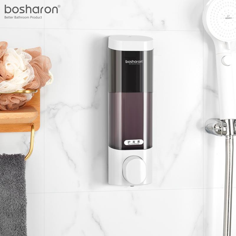 Bosharon Bathroom Refillable Shampoo Shower Soap Liquid Dispenser Hotel Soap Dispenser Wall Mount Shampoo Dispenser Wall Mount белый