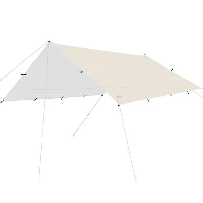 Soomloom Rectangular Tarp, Large, with 19 Loops, UV Protection, Silver Coating, Rainproof, Windproof, and Sun Protection for Camping and Outdoors