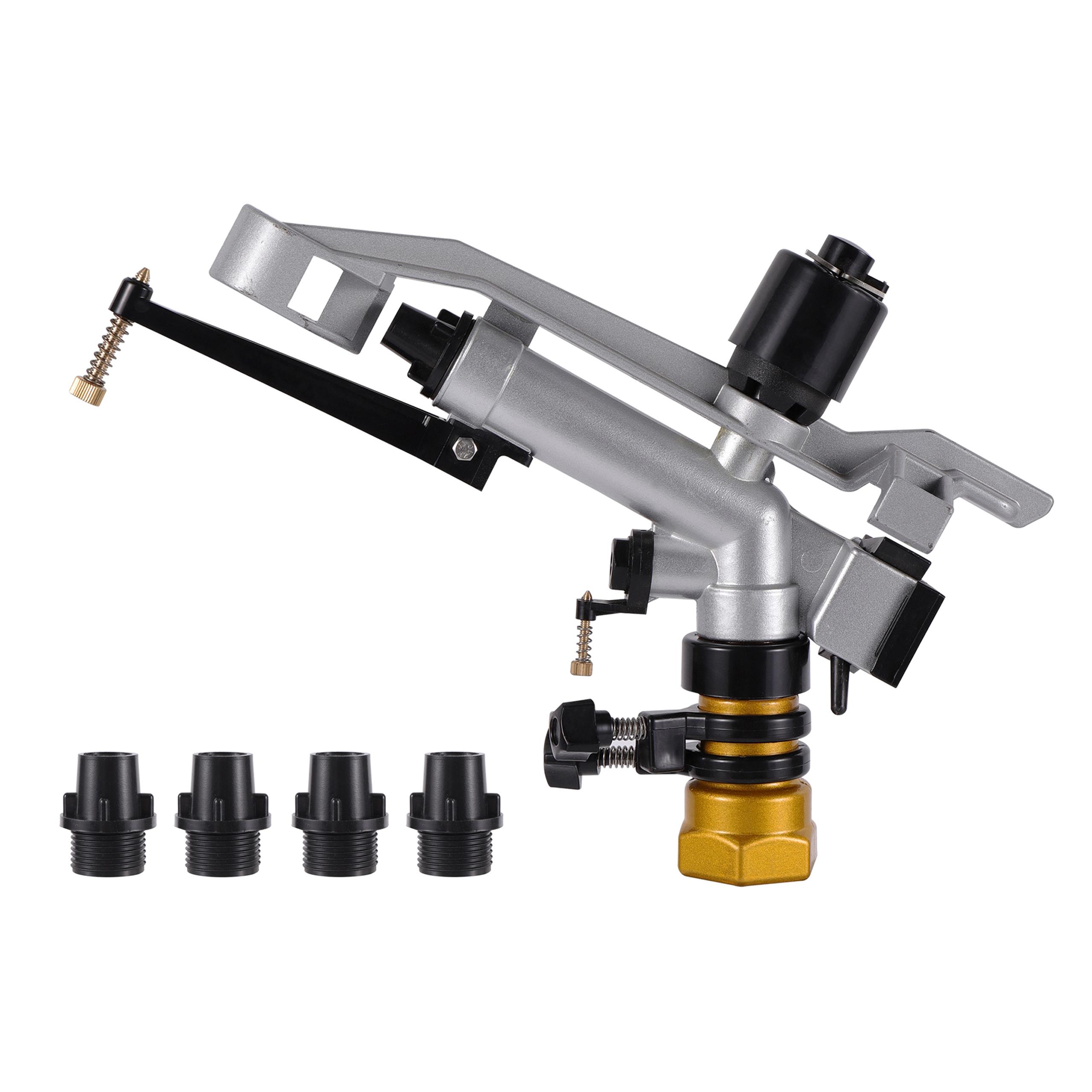 

Спринклеры с большим расстоянием распыления с внутренней резьбой 1,2 дюйма, пистолет для сада, фермы, сельского хозяйства, орошения, полива, дождевой пистолет, подарок, 4 насадки