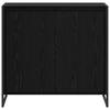 Side Cabinet Black Oak Effect 79 x 36 x 75 cm