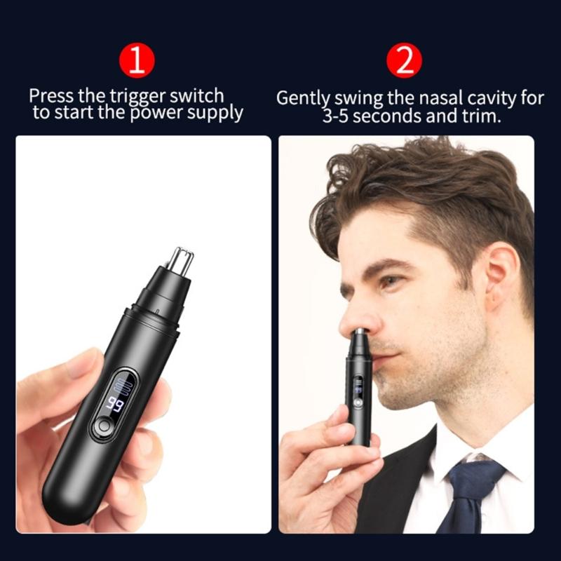 Cordless Nose Trimmer Waterproof Pocket Skin Friendly Trimming Tool Home Travel Essential Device