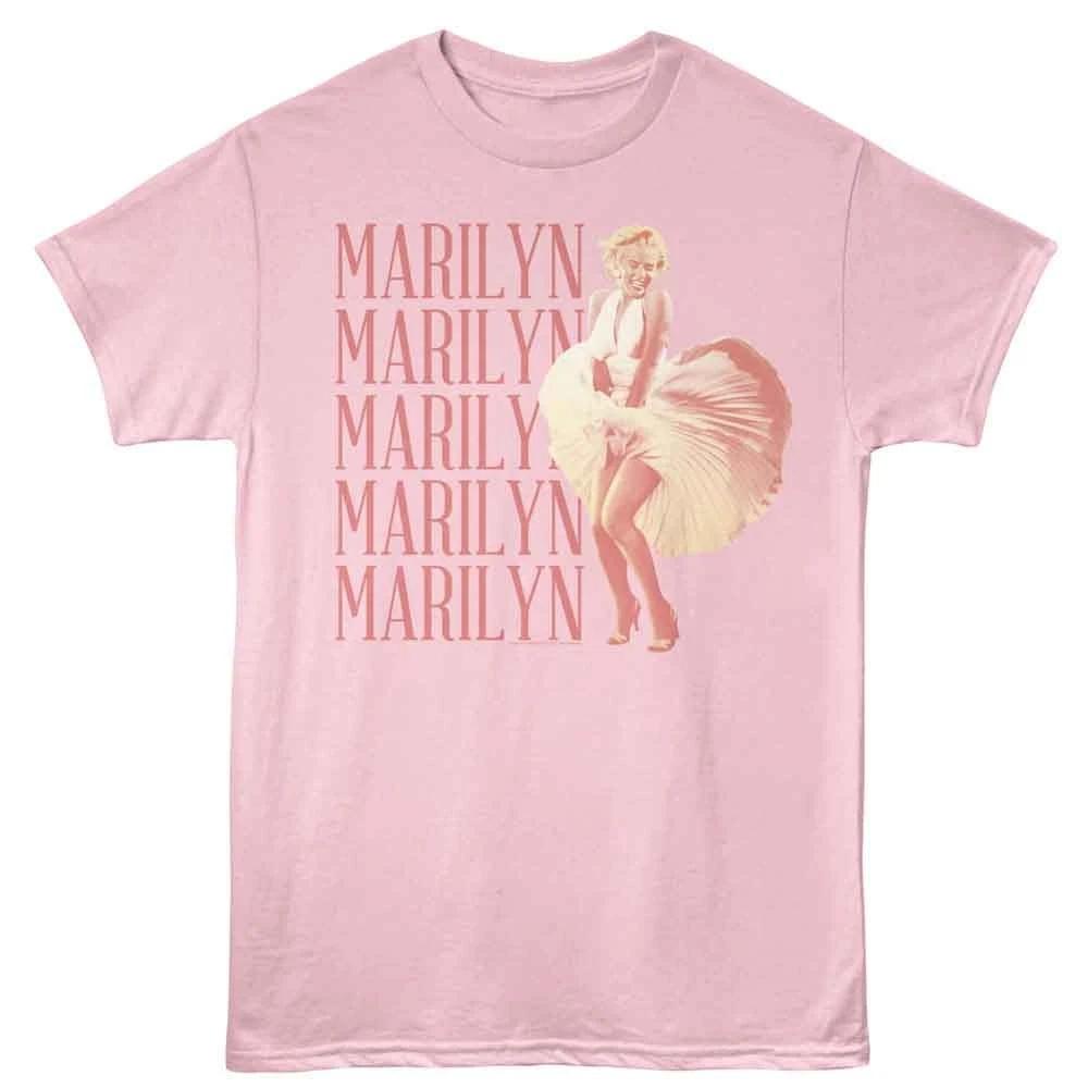 Marilyn Monroe - Swept Skirt Repeat - Officially Licensed - Pink Solid Front Pri 100