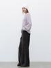 ATELIER NAIN (Pt-5715)High Waist Velvet Semi Wide Pants