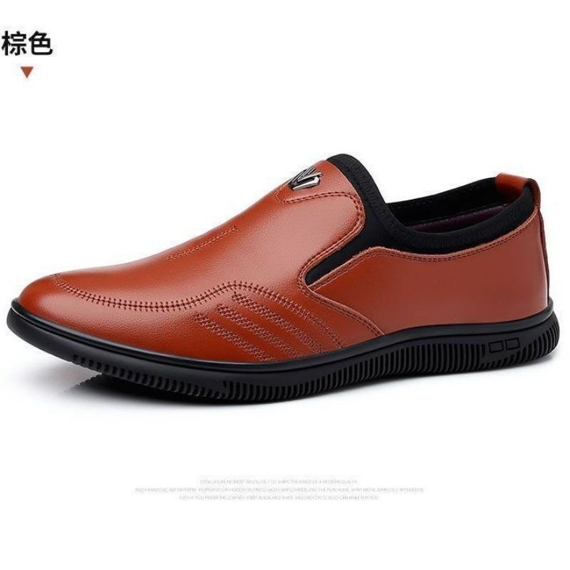 Leather shoes men's shoes formal casual shoes men's foot cover soft-soled non-slip shoes