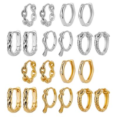 Geometrische Creolen für Damen Modische Quadratische Ohrringe Übertriebene Ohrhänger Eleganter Schmuck für Abendpartys