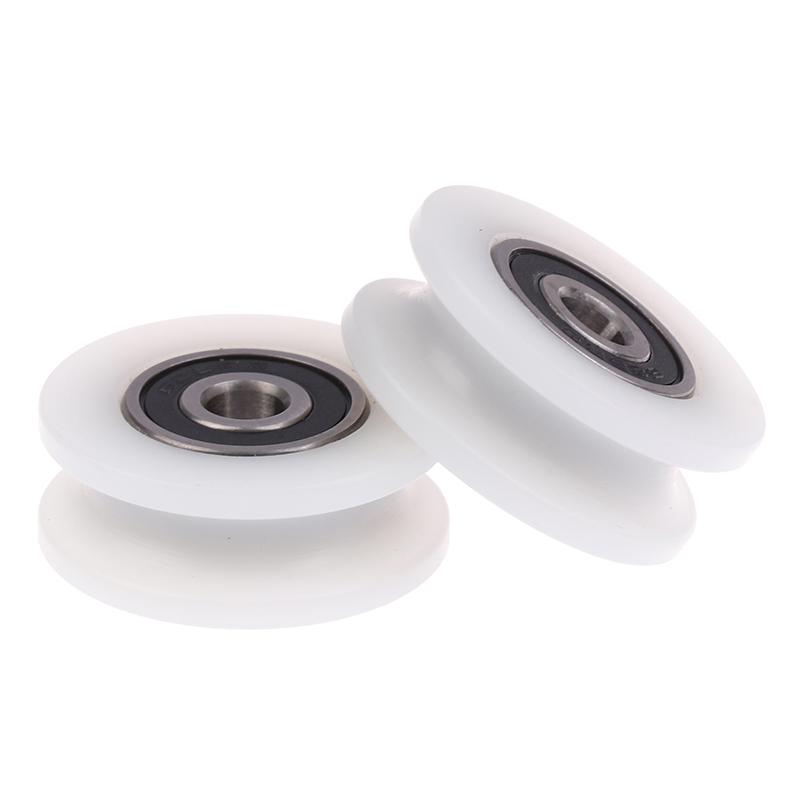 1Pcs 5*26.5*10Mm U-Shaped Bearing Roller Mute Elasticity Roller Pulley Double Bearing Plastic Sheave